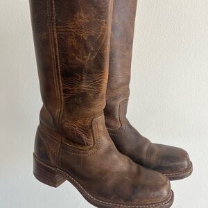 Frye campus brown Vintage Brown Leather Boots
